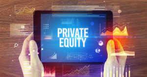 Private equity marketing on tablet