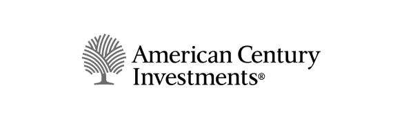 Logo of American Century Investments, featuring the company name in serif font next to a stylized tree icon made of curved lines.