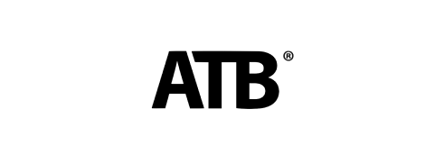 Logo of ATB, featuring the initials 'ATB' in bold, uppercase letters.