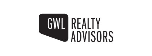 Logo of GWL Realty Advisors, featuring the initials 'GWL' inside a geometric shape and the words 'Realty Advisors' in bold text to the right.